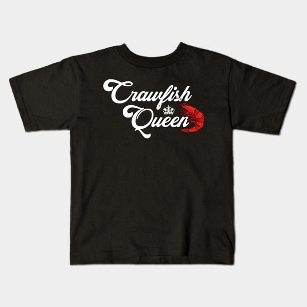 Crawfish Queen Funny Louisiana Crawfish Women's Kids T-Shirt by HenryClarkeFashion